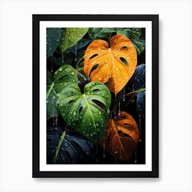 Monstera Leaves 3 Art Print