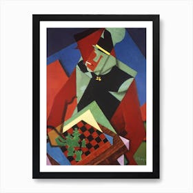 Soldier At A Game Of Chess, Jean Metzinger Art Print