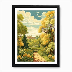 Parco Sempione Italy Gardens Illustration 1  Art Print