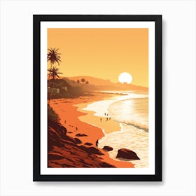 Anjuna Beach Goa India Golden Tones2 Art Print