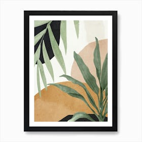 Abstract Art Tropical Palm Leaves Art Print