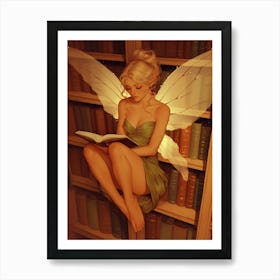 Fairy Reading Book Art Print