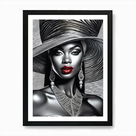 Afro-American Beauty Rich Slay 14 Art Print