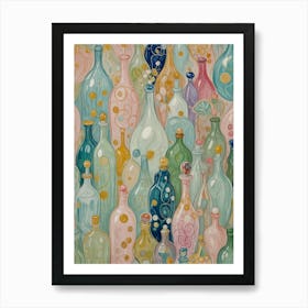 Pastel Bottle Collection Art Print