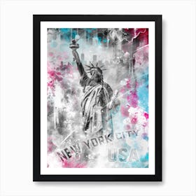 Pop Art Statue Of Liberty Art Print