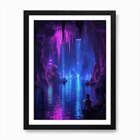 Futuristic Caves Art Print