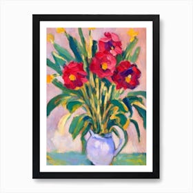 Daffodils  Matisse Style Flower Art Print