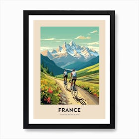 Tour De Mont Blanc France 8 Vintage Cycling Travel Poster Art Print