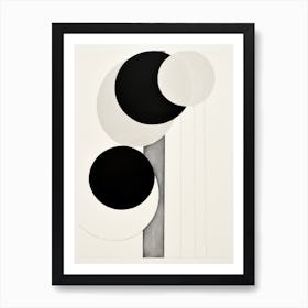 Black And White Circles Art Print