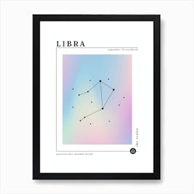 Libra Zodiac Sign | Iridescent Art Print