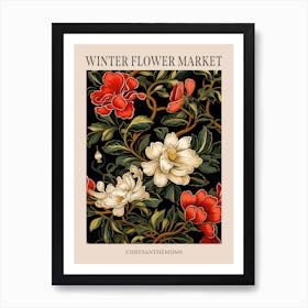 Chrysanthemums 5 Winter Flower Market Poster Art Print