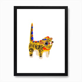 Hariko No Tora Tiger Doll Art Print