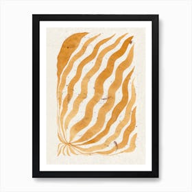 Zebra Leaves Art Print