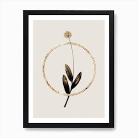 Gold Ring Victory Onion Glitter Botanical Illustration n.0073 Art Print