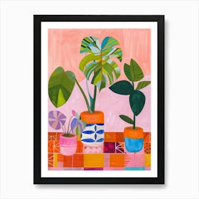 Three Potted Plants 3 Art Print