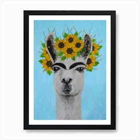 Frida Kahlo Llama Art Print