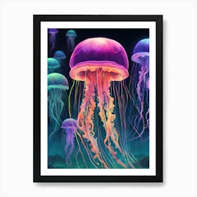 Jellyfish Canvas Art Art Print