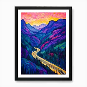 Snoqualmie Pass Retro Pop Art 18 Art Print