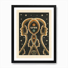 Gemini Zodiac Star Sign Art Print