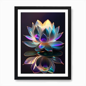 Amur Lotus Holographic 3 Art Print