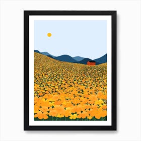 Yellow Poppy Meadow Art Print