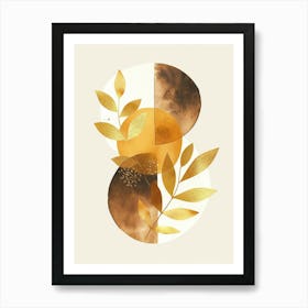 Abstract Gold Leaf Painting Art Print