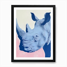 Blue Rhino Close-Up Art Print