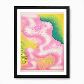 Abstract Landscape Risograph Style 17 Art Print