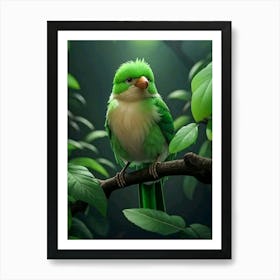 Green Bird 1 Art Print