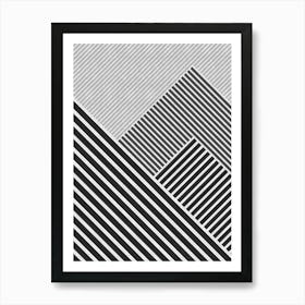 Mountains In Lines 3 Art Print