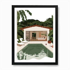 Villa In The Jungle Art Print