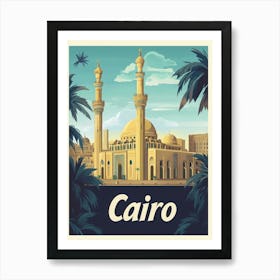 Aihrgdesign A Mid Century Modern Travel Poster For Cairo Show 911ac76e 8c32 4139 Ad1f 2be1c6ef094e 3 Art Print