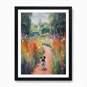 A Painting Of A Dog In Royal Botanic Gardens, Kew United Kingdom In The Style Of Impressionism 02 Art Print