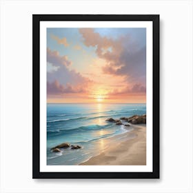 Sunset On The Beach 4 Art Print