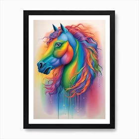 Rainbow Horse 23 Art Print