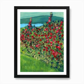 Apple Orchard - landscape vertical impressionism green red Anton Maliar living room art Art Print