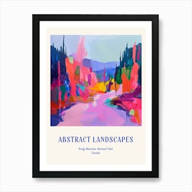 Colourful Abstract Vancouver Canada 5 Poster Blue Poster