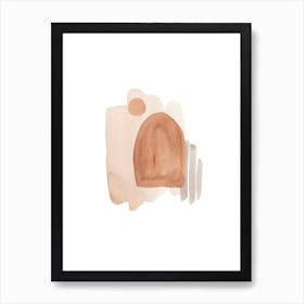 Rust Watercolor Composition Art Print