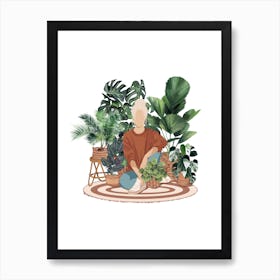 Emma The Plant Mom Art Print