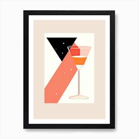 Mid Century Modern Bellini Floral Infusion Cocktail 3 Art Print