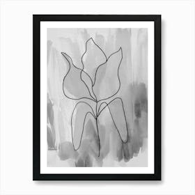 Tulip Black White Art Print