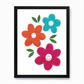 Happy Flowers Art Print