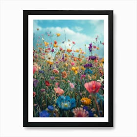 Wild Flowers Knitted In Crochet 8 Art Print