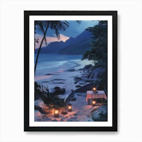 Evening On The Beach Art Print