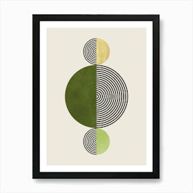 Lines and circles 18 Art Print