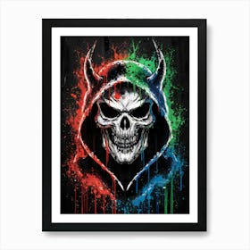 Devil Skull Art Print