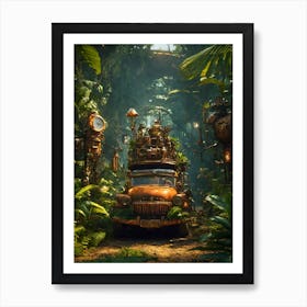 Car In The Jungle Art Print