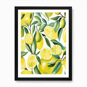 Lemons On A Branch Art Print