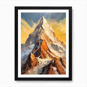 Masherbrum Pakistan 1 Mountain Painting Art Print