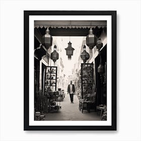 Marrakech, Morocco, Black And White Photography 2 Art Print